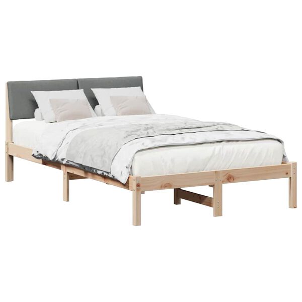 vidaXL Estrutura da cama castanho e cinzento-escuro 120 x 190 cm