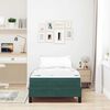 vidaXL Cama Box com colch&atilde;o Verde Escuro 80 x 210 cm tecido