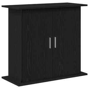 vidaXL Suporte para aqu&aacute;rio carvalho preto 81x36x73 cm madeira projetada