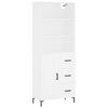 vidaXL Arm&aacute;rio alto 69,5x34x180 cm derivados de madeira branco