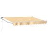 vidaXL Toldo Retr&aacute;til El&eacute;trico Amarelo e Branco 2,5 x 2 m