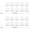 vidaXL Luzes de Espelho 2 pcs Branco 4.5 x 4.5 x 4.8 cm Pl&aacute;stico