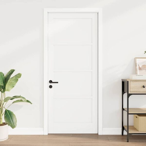 vidaXL Porta Interna ORKDAL Branco 83 x 202 cm Contraplacado