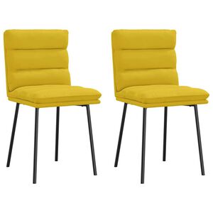 vidaXL Cadeiras de jantar 2 pcs veludo amarelo