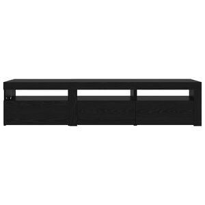 vidaXL Gabinete para TV 2 pcs Carvalho Preto 180 x 35 x 40 cm