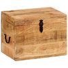 vidaXL Caixa de arruma&ccedil;&atilde;o 39x28x31 cm madeira de mangueira maci&ccedil;a