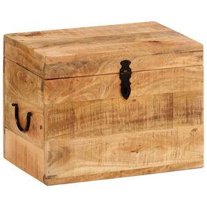vidaXL Caixa de arruma&ccedil;&atilde;o 39x28x31 cm madeira de mangueira maci&ccedil;a