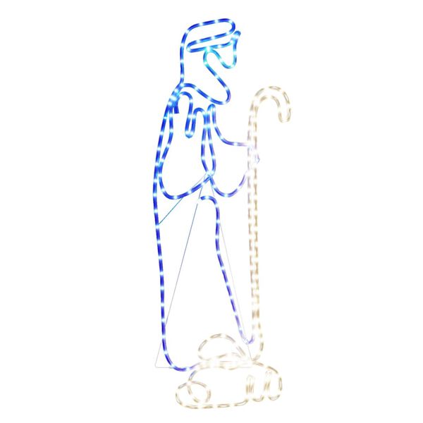 vidaXL Figura natal&iacute;cia de pastor e cordeiro com 168 LEDs 102,5x35 cm