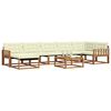 vidaXL Conjunto de Sof&aacute;s para Exterior 22 pcs Natural e Creme