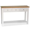 vidaXL Mesa consola 118x35x77 cm madeira carvalho maci&ccedil;a