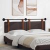 vidaXL Cabeceira Suspensa Liso Marrom Escuro 170 x 55 x 5 cm PU Antigo