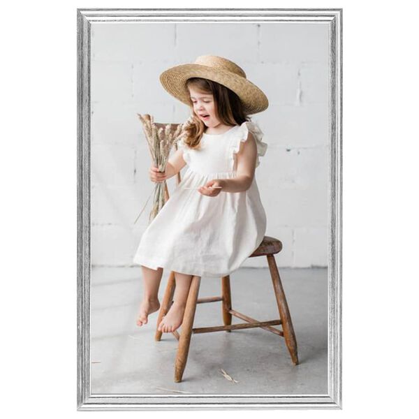 vidaXL Molduras para parede 5 pcs 70x90 cm MDF prateado