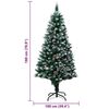 vidaXL &Aacute;rvore de Natal Artificial Verde 180 cm PVC, A&ccedil;o e Pl&aacute;stico