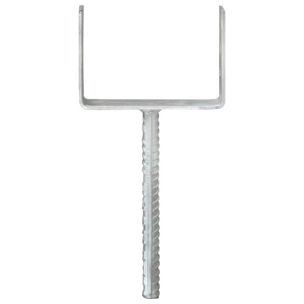 vidaXL &Acirc;ncoras de veda&ccedil;&atilde;o 6 pcs 12x6x30 cm a&ccedil;o galvanizado prateado