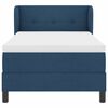 vidaXL Cama Box com colch&atilde;o com cabeceira Azul 90 x 190 cm tecido