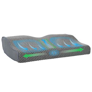 vidaXL Almofada cervical Cinzento Espuma de Mem&oacute;ria 59 x 34 x 12 cm