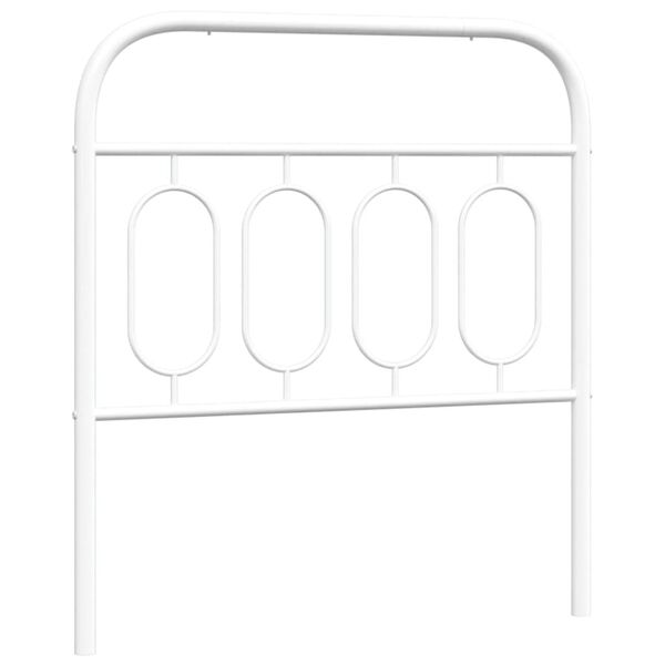 vidaXL Cabeceira de cama 80 cm metal branco