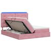 vidaXL Cama de Armazenamento LED com Colch&atilde;o Rosa 180 x 200 cm Veludo