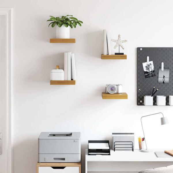 vidaXL Prateleira de Parede 4 pcs Bege 23 x 23,5 x 4 cm