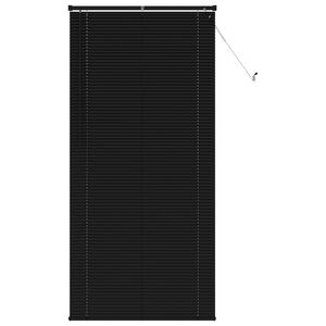 vidaXL Cortina Veneziana Manual Ajust&aacute;vel Preto 213 x 80 cm PVC