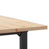 vidaXL Mesa de jantar estrutura em O 80x80x75,5 cm pinho/a&ccedil;o