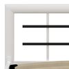vidaXL Estrutura de cama 160x200 cm metal branco e preto