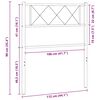 vidaXL Cabeceira de substitui&ccedil;&atilde;o 107 cm metal branco