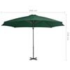 vidaXL Guarda-sol de jardim com base port&aacute;til verde