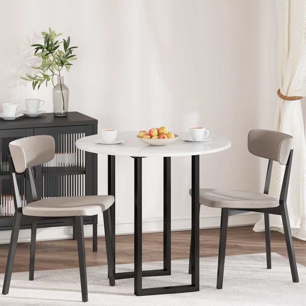 vidaXL Tampo de Mesa Branco brilhante 80 x 80 x 1,5 cm