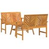 vidaXL Conjunto de Lounge de Jardim 3 unid. Castanho