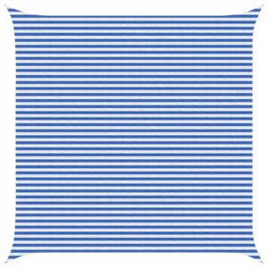 vidaXL Vela de Sombra Azul e Branco 5 x 5 m HDPE