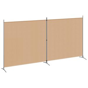 vidaXL Divis&oacute;ria de Quarto de 2 Pain&eacute;is Bege 348 x 180 cm Tecido