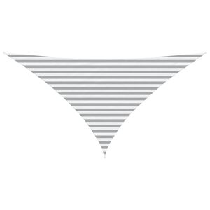 vidaXL Vela de sombra solar Cinza Claro e Branco 3,5 x 3,5 x 4,9 m