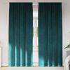 vidaXL Cortinas opacas 2 pcs Verde Escuro 140 x 260 cm Veludo