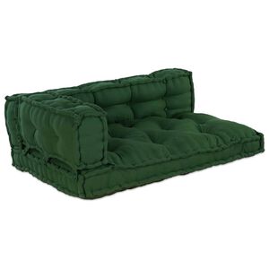 vidaXL Travesseiro para Sof&aacute; Pallet 3 pcs Verde 120 x 80 x 38 cm