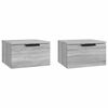 vidaXL Mesas de cabeceira de parede 2 pcs 34x30x20 cm sonoma cinza