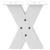 vidaXL P&eacute;s para mesa de centro em formato de X, 2 pe&ccedil;as, branco, 40x (30-31) cm, a&ccedil;o