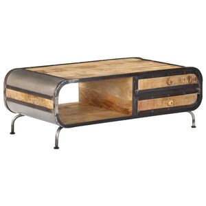 vidaXL Mesa de centro 100x50x35 cm madeira de mangueira maci&ccedil;a