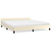 vidaXL Estrutura cama c/ cabeceira sem colch&atilde;o 160x200 cm creme