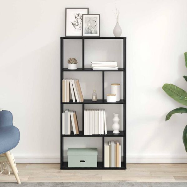 vidaXL Gabinete de Livros Carvalho Preto 70 x 20 x 102.5 cm