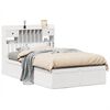 vidaXL Cama sem colch&atilde;o 135x190 cm madeira de pinho maci&ccedil;a branco
