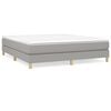 vidaXL Cama com molas/colch&atilde;o 160x200 cm tecido cinzento-claro