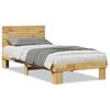 vidaXL Estrutura de cama com cabeceira sem colch&atilde;o 80x200 cm madeira
