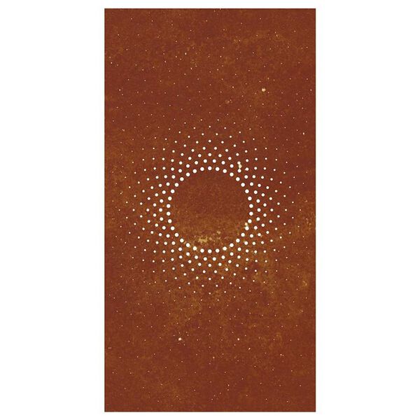 vidaXL Decora&ccedil;&atilde;o p/ muro de jardim 105x55 cm a&ccedil;o corten design sol