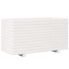 vidaXL Vaso/floreira de jardim 90x90x49,5 cm pinho maci&ccedil;o branco