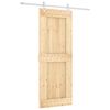 vidaXL Porta Deslizante Natural e Branco 80 x 210 cm