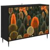 vidaXL Buffet ZAANDAM Carvalho Preto 102 x 33 x 76 cm