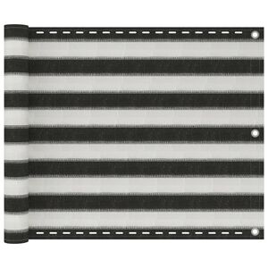 vidaXL Tela varanda PEAD 75x300 cm antracite e branco