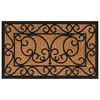 vidaXL Tapete de porta retangular 45x75 cm borracha e fibra de coco