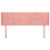 vidaXL Cabeceira de cama c/ abas veludo 147x16x78/88 cm rosa
